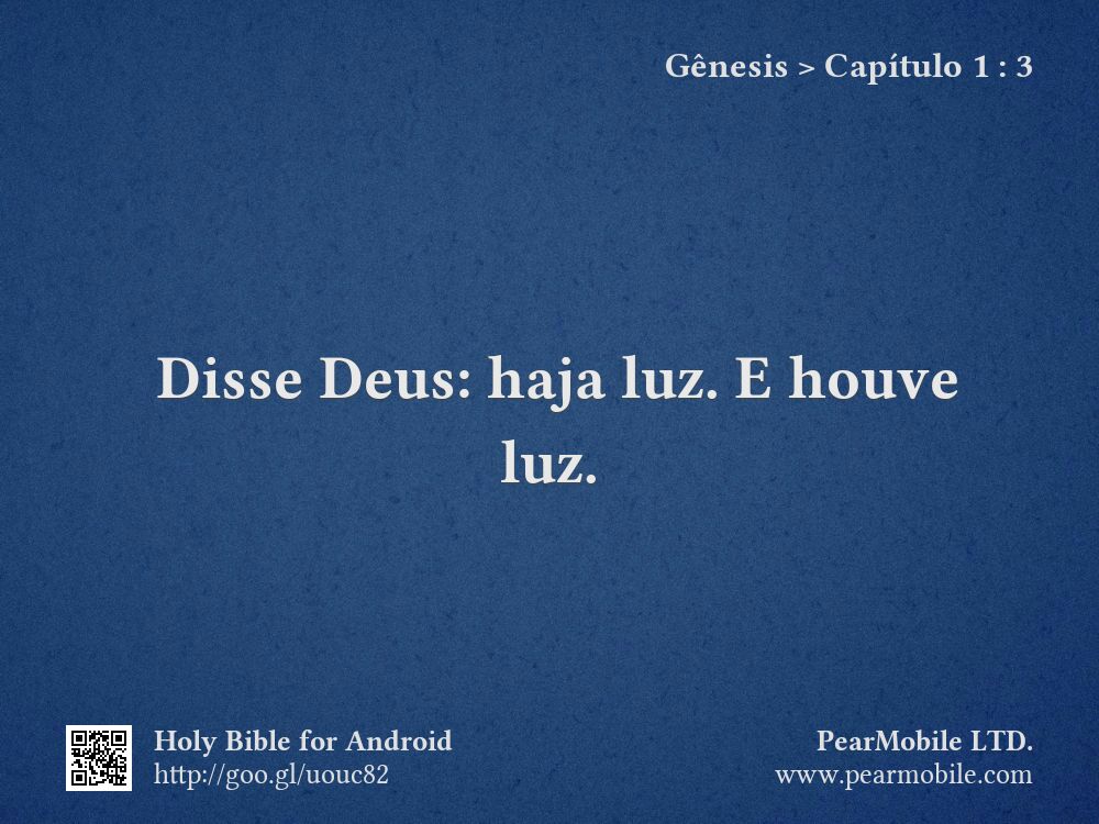 Gênesis, Capítulo 1:3